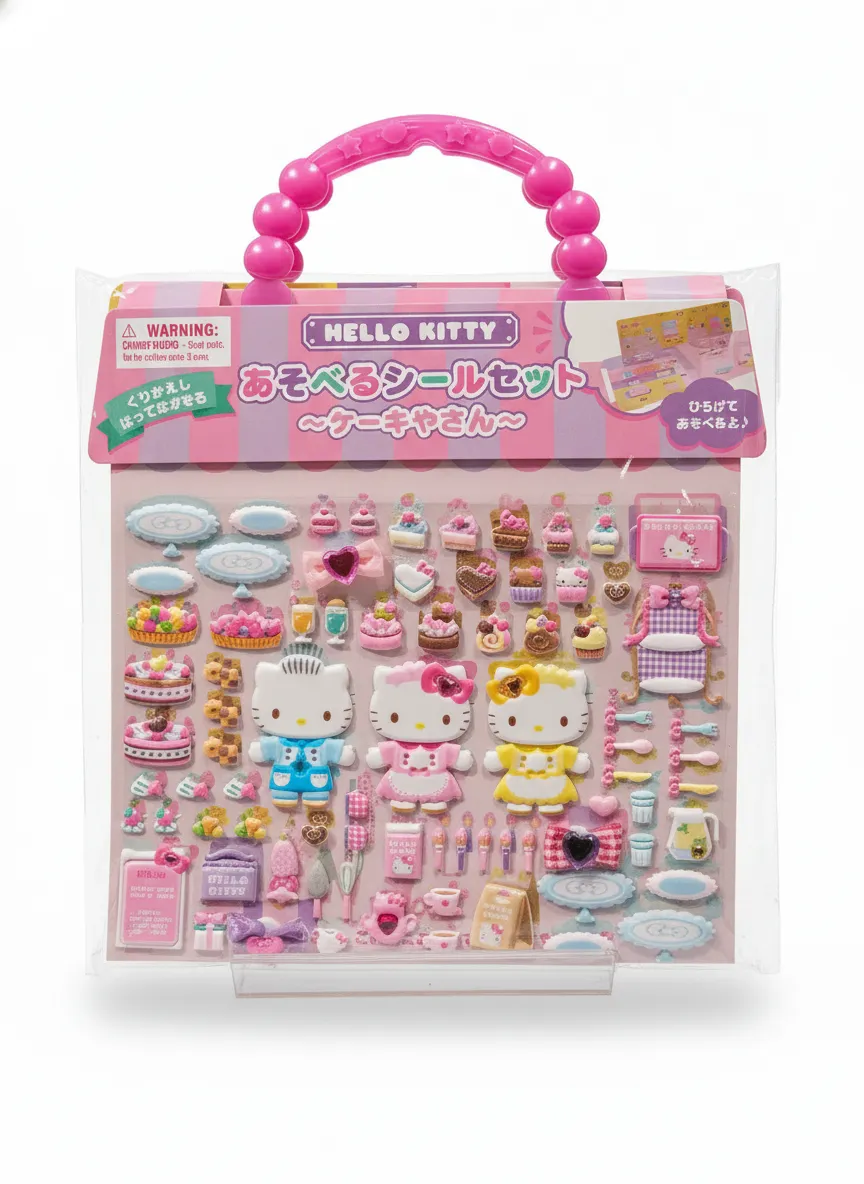 HELLO KITTY 玩耍貼紙組 ～蛋糕店～
